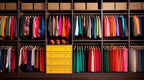 Organized Closet By Colour