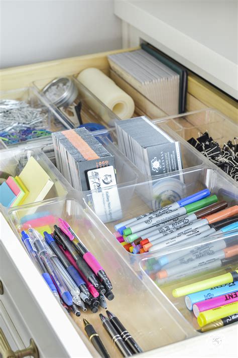 Organizing Office Supplies In A Drawer