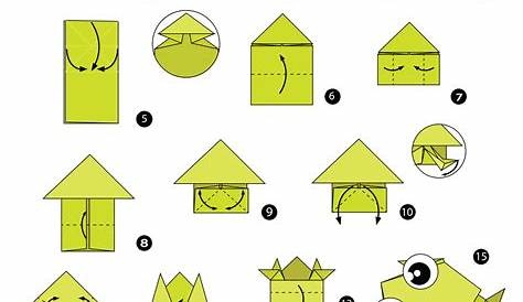 Hüpfenden Origami Frosch falten » Anleitung Papierfrosch basteln + Video