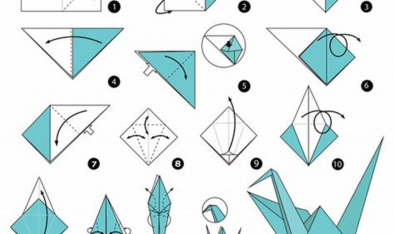 origami kranich anleitung zum ausdrucken