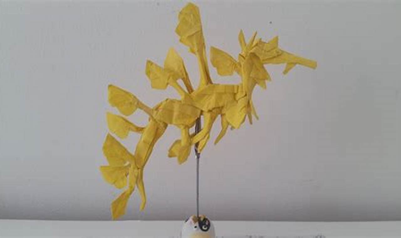 Origami Leafy Sea Dragon: A Complex and Elegant Folded Creation