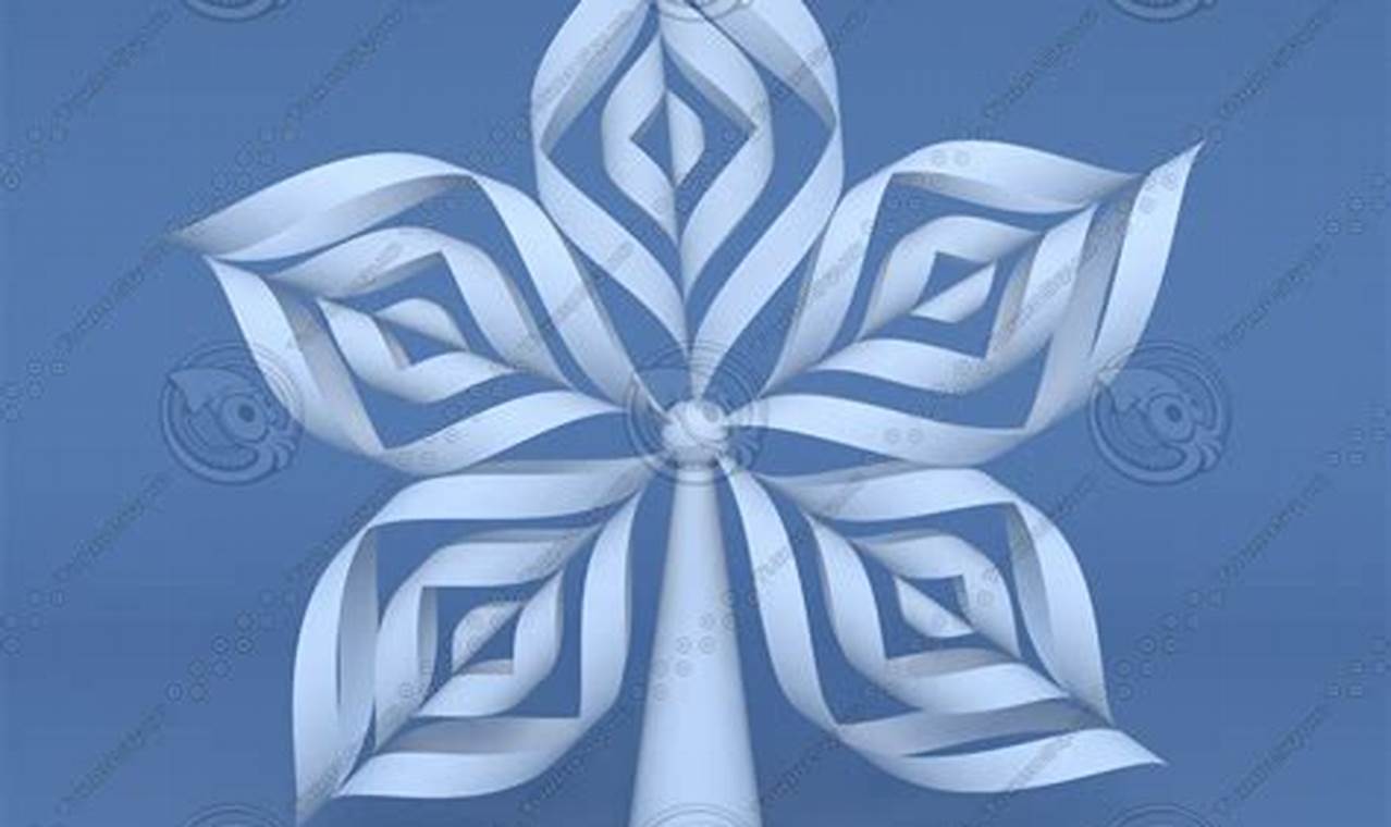origami snowflake tree topper