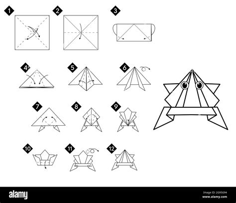 Origami Frog From Square Paper