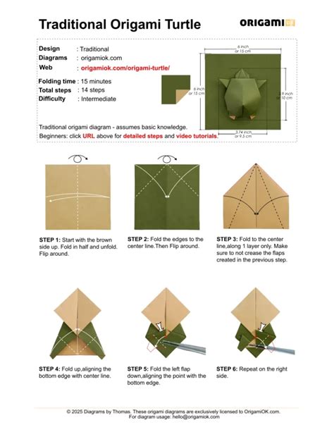 Origami Turtle Instructions Printable