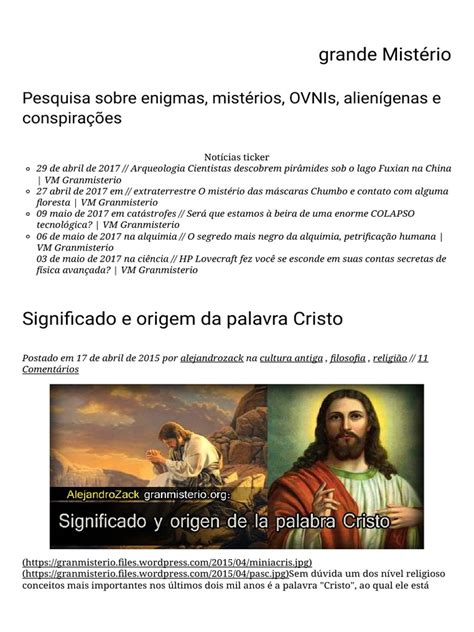 origem da palavra cristo