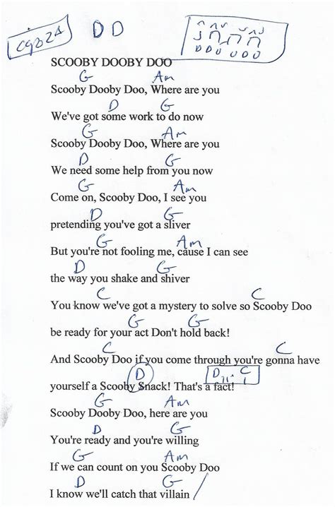 Original Scooby Doo Lyrics
