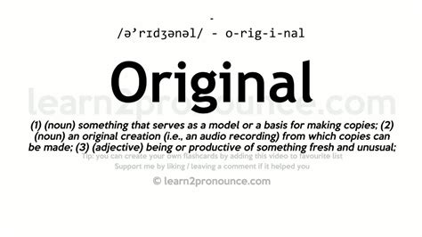 original definition meaning