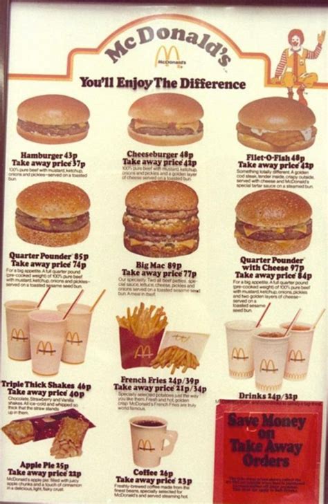 original mcdonald's menu prices list