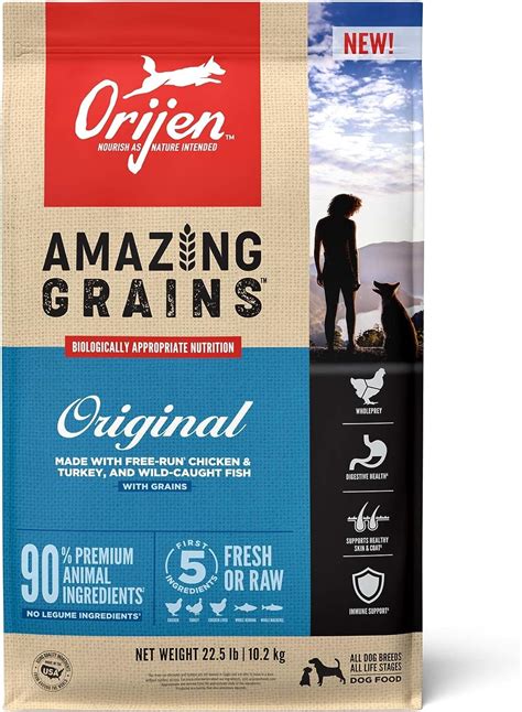 ORIJEN Amazing Grains Original Dry Dog Food, 4lb Sam's Cats & Dogs