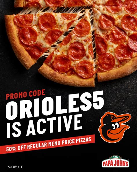 orioles papa john's code