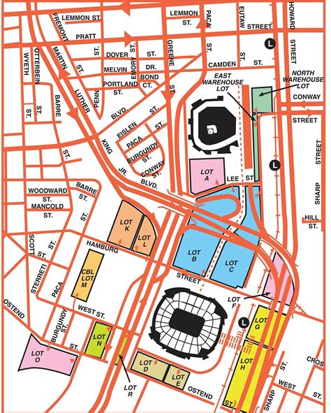 orioles parking lot map