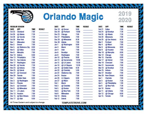 orlando magic schedule 2020 printable