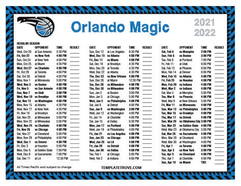 orlando magic schedule 2021