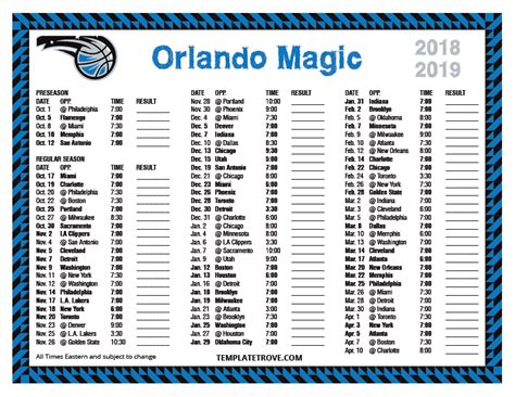 orlando magic schedule home games 2018