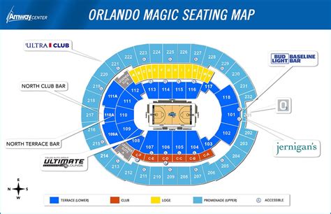 orlando magic seating chart amway arena