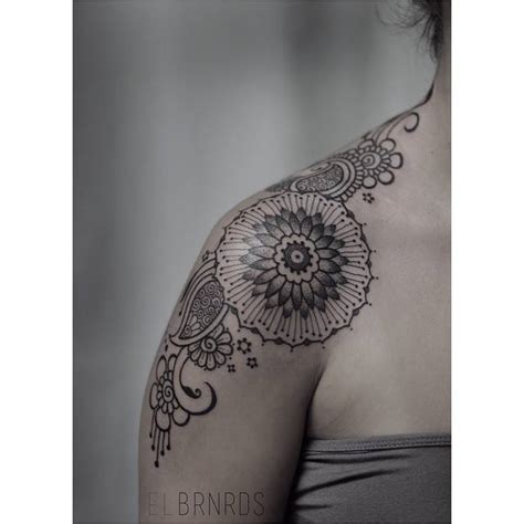 Ornamental Flower Tattoo Done By Baylen Levore Floral tattoo shoulder