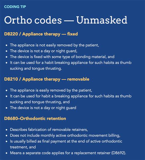 Ortho Retainer Ada Code