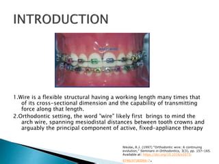 Orthodontic Archwire Slideshare