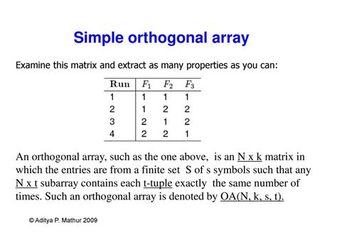 Orthogonal Array Lean