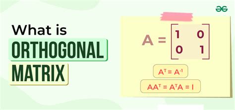 Orthogonal Matrix Theorems