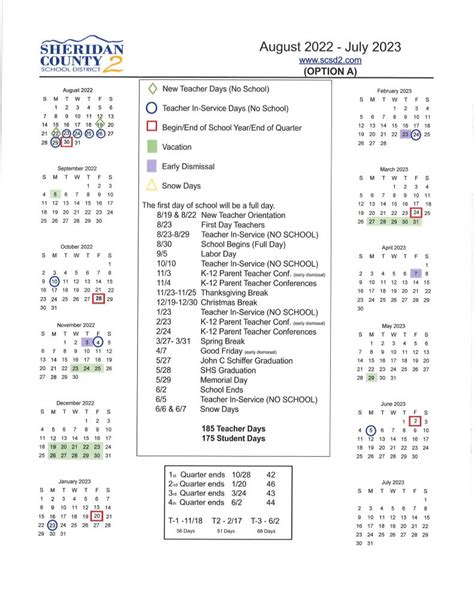 oru school calendar