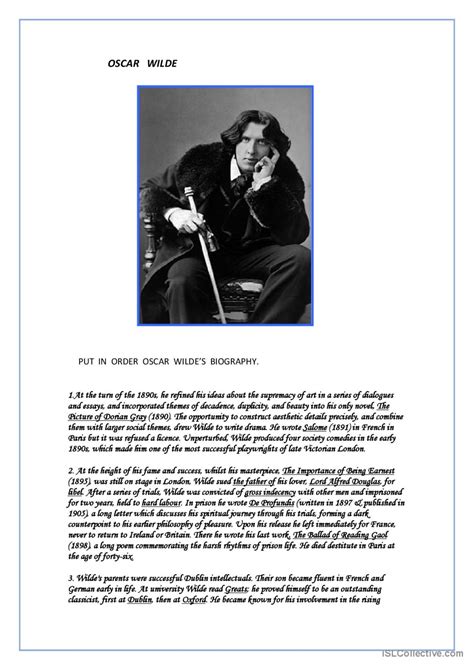 oscar wilde biography pdf