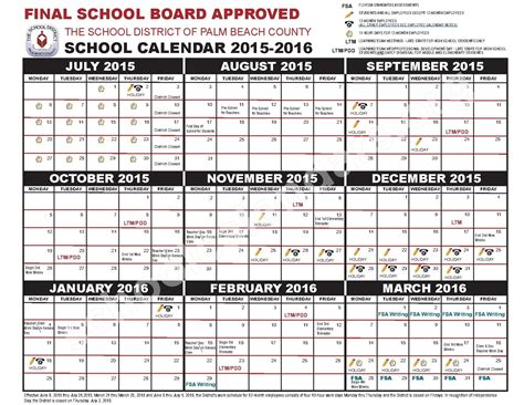 Osceola County Public Schools Calendar