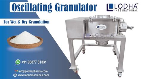 Oscillating Granulator Slideshare