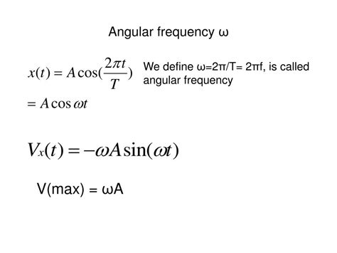 Oscillation Frequency Vs Angular Frequency