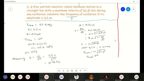 Oscillation Numericals