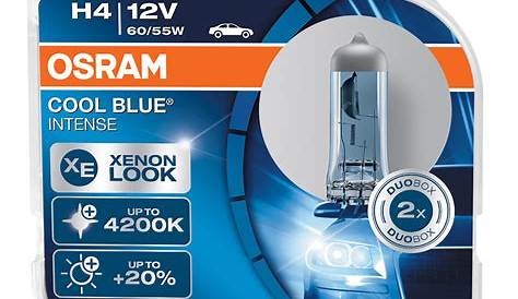 Osram Cool Blue Intense H4 Review OSRAM COOL BLUE INTENSE 60/55W 12V SCHEINWERFERLICHT