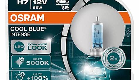 Ampoules Hallogènes Osram Cool Blue Intense H7 DuoPack pour