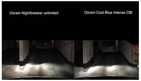 Osram Cool Blue Intense Vs Night Breaker Unlimited OSRAM COOL BLUE INTENSE OSRAM NIGHT BREAKER LASER L