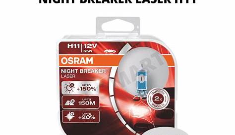 Osram Night Breaker Laser H11 Malaysia Duo Set 64211NL 12V 55W