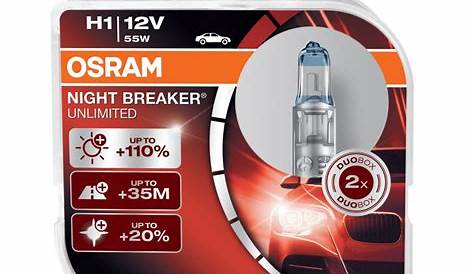 OSRAM Night Breaker Unlimited H1 Bulbs (Twin) PowerBulbs UK