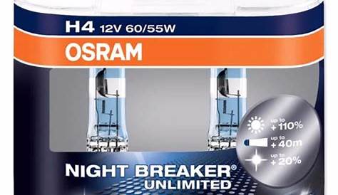 Caja Focos Osram Night Breaker Unlimited H4 12V 60/55W