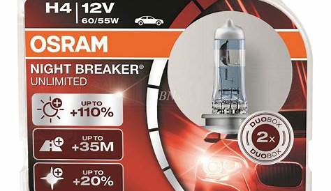 Osram Night Breaker Unlimited H4 Lumens Alta Visibilita' 2