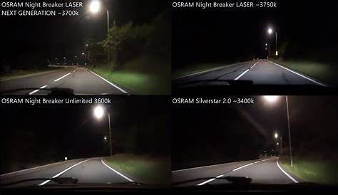 Osram Night Breaker Unlimited Vs Laser Next Generation Philips WhiteVision Ultra OSRAM SILVER