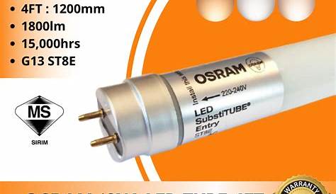 OSRAM LEDVANCE ST8E T8 LED TUBE 10W 6500K C/W STARTER