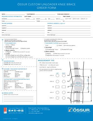 ossur custom knee brace order form