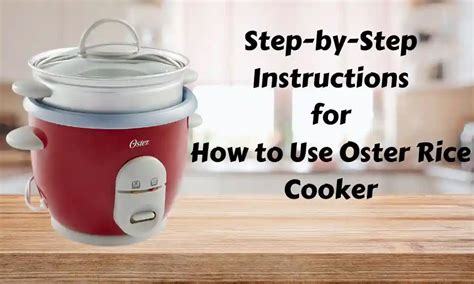 Oster Mini Rice Cooker Instructions