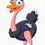 ostrich cartoon character