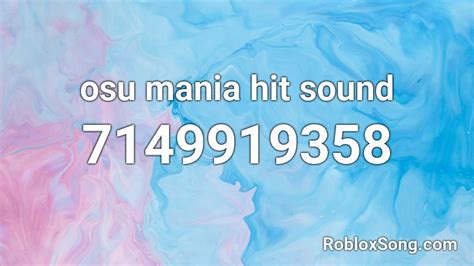 osu mania hit sound Roblox ID