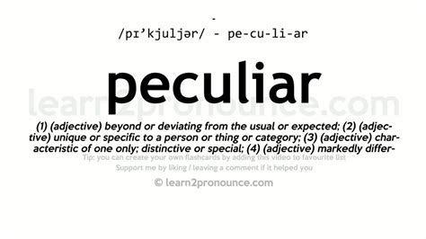 other term for peculiar