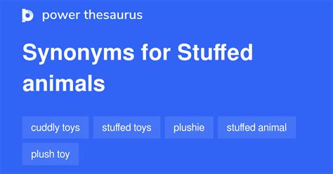 other terms for stuffed animals