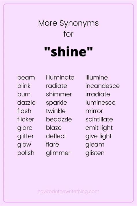 other word for shining