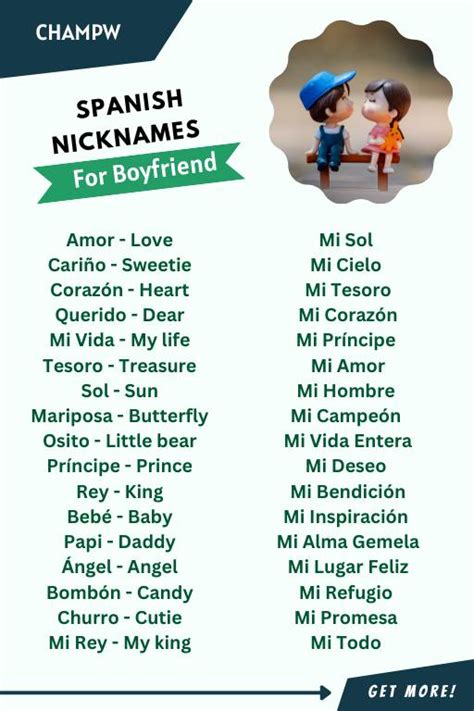 other words for boyfriend in spanish
