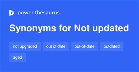 other words for not updated