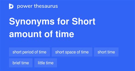 other words for short amount of time