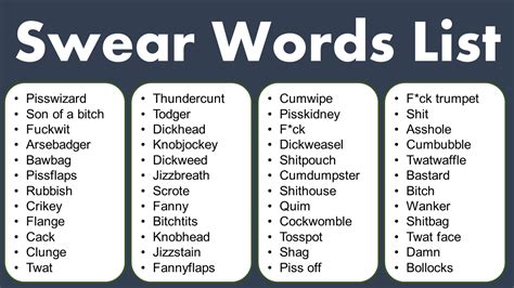 other words to use instead of curse words